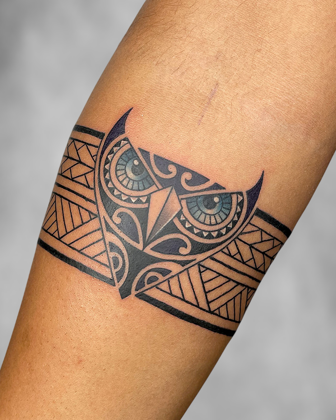 Maori Owl Armband Tattoo