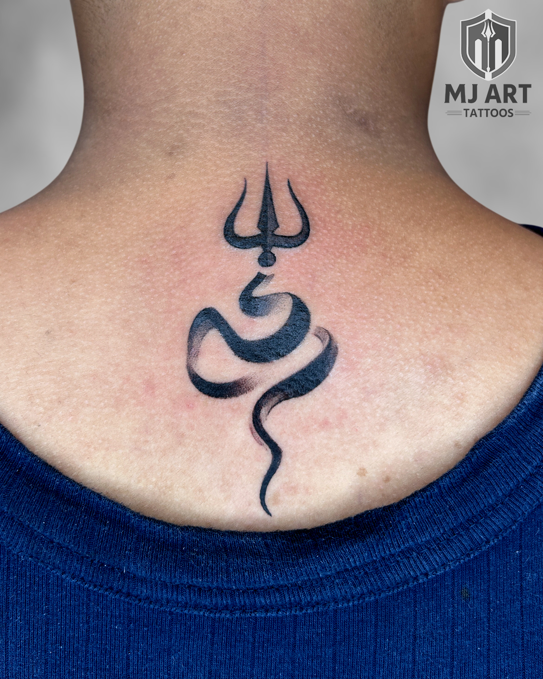 Mahakal Om Back Tattoo